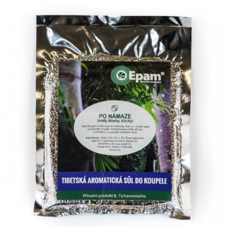 PO NÁMAZE (svaly, klouby, šlachy) - aromatická sůl do koupele Epam 250g