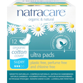 Natracare - organic ultra super s křidélky 12 ks 