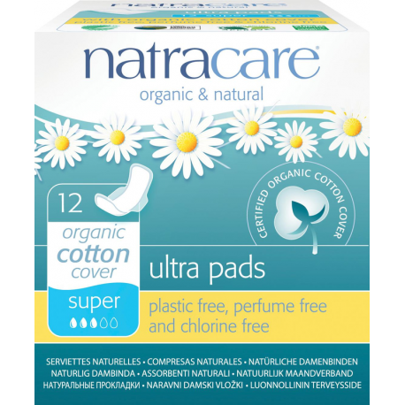 Natracare - organic ultra super s křidélky 12 ks 