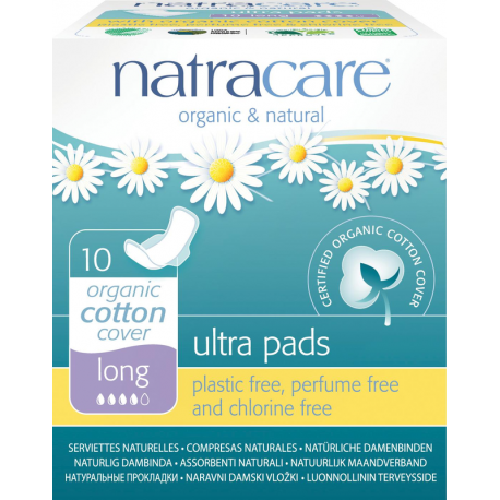 Natracare - organic long s křidélky jednotlivě balené 10ks